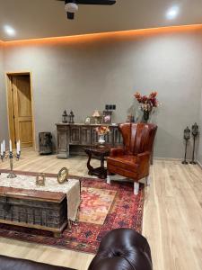 Khu vực ghế ngồi tại Cabaña Rincón de Piedra