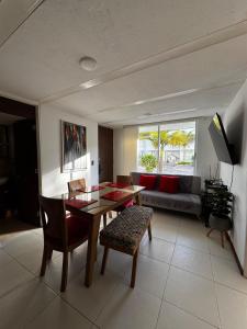 Istumisnurk majutusasutuses Apartmento en Villa Toscana