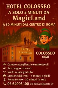 a poster for a movie with a leprechaun at Hotel Colosseo Colleferro in Colleferro