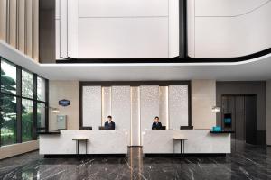 Vstupní hala nebo recepce v ubytování Hilton Garden Inn Changde Economic and Technological Development Zone