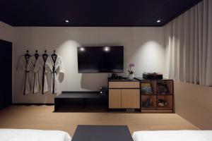 Kuchyň nebo kuchyňský kout v ubytování Mitsuya Ryokan Hotel Gongju Donghaksa Temple by Aank