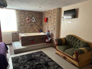 Posezení v ubytování Hospedaje la Cascada