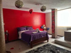 Postel nebo postele na pokoji v ubytování Hospedaje la Cascada