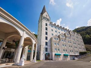 a building with a clock tower on top of it at Hotel Lorelei in Sasebo