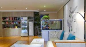 Η κουζίνα ή μικρή κουζίνα στο 7 Days Premium Xianning Wenquan Shopping Center