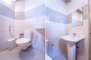 科代卡纳尔JS Heritage的两张带有马桶和水槽的浴室的照片