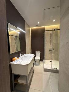 Koupelna v ubytování Apart Hotel Istaravshan