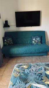 Χώρος καθιστικού στο Studio Albatros en RDJ avec Terrasse, Parking privé, Piscine, proche Golf St Donat