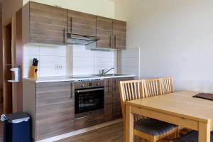 O bucătărie sau chicinetă la Pension Völkerschlacht 1813