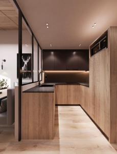 Η κουζίνα ή μικρή κουζίνα στο Mountain Chalet Costes +9 φωτογραφίες