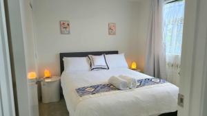 Postel nebo postele na pokoji v ubytování Amie's Charming Villa