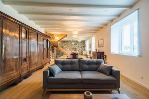 Χώρος καθιστικού στο Gîte de charme à la campagne à 15 km de la mer