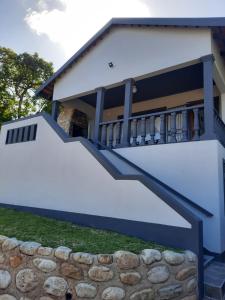 Bygningen som feriehuset ligger i