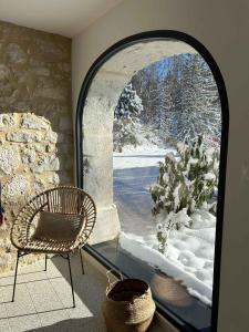 Το Gîte de prestige en pleine nature τον χειμώνα