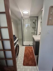 Koupelna v ubytování Gîte classé 3 étoiles - Morlaix + 15 fotografií