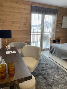 Μια τηλεόραση ή/και κέντρο ψυχαγωγίας στο Chalet Nest