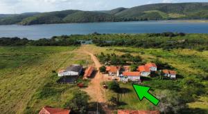 Belo MonteにあるRecanto da florの緑矢家屋上