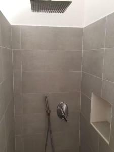 a shower with a shower head in a bathroom at Casa Moser in Stromboli