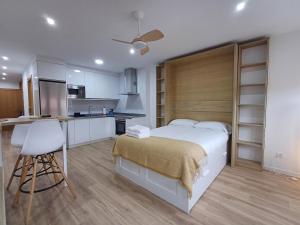 Η κουζίνα ή μικρή κουζίνα στο Precioso loft para disfrutar de Ourense