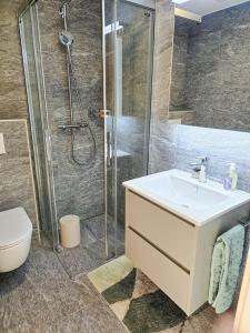 Koupelna v ubytování Chalet "Marbre"