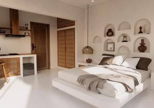 Postel nebo postele na pokoji v ubytování Soma House