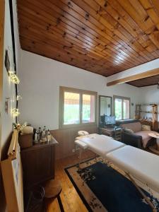 Ένα ή περισσότερα κρεβάτια σε δωμάτιο στο Le Cottage De Zénitude