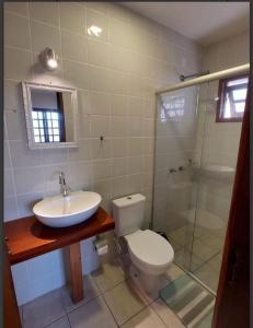 Koupelna v ubytování Pousada Terranova