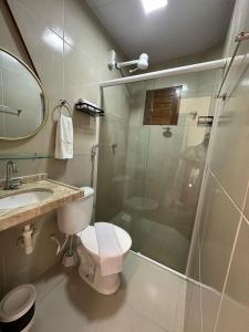 Koupelna v ubytování Viva Praia Flats, maravilhosa hospedagem na praia!