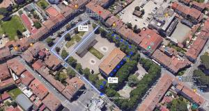 una vista dall'alto di una città con edifici di Loft Matteotti by Florence Sweet Homes a Scandicci