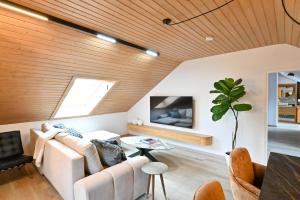 Χώρος καθιστικού στο Haus Ehret - Privaten Spa Loft
