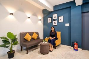 Χώρος καθιστικού στο FabHotel Silver Key kalighat