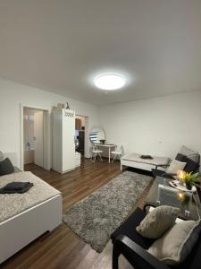 Et opholdsområde på Komfortables Einraum-Apartment in Weißenthurm