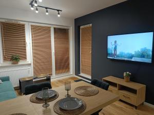 Μια τηλεόραση ή/και κέντρο ψυχαγωγίας στο MODERN APARTAMENT Walendów Park