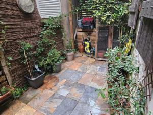 Κήπος έξω από το Appartement authentique et chaleureux au cœur de Salies-de-Béarn, dans le quartier historique avec commerces et restaurants au pied, à deux pas des thermes