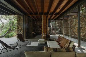 Posezení v ubytování El Sereno Amatlán, Tepoztlán