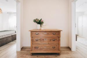 Postel nebo postele na pokoji v ubytování Premium Stadtvilla mit Großem Garten und Feuerstelle + 27 fotografií