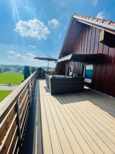 Μπαλκόνι ή βεράντα στο Ferienwohnung Allgäunest