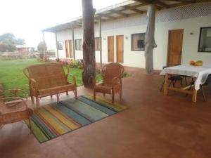 Posezení v ubytování Cabañas Refugio Arqueologico