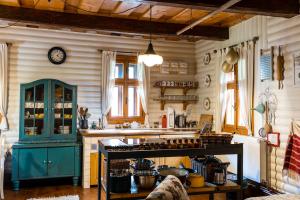 Η κουζίνα ή μικρή κουζίνα στο Drevenica Inga