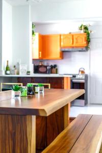 Η κουζίνα ή μικρή κουζίνα στο Jungle House Luxury Homes - Columbus Downtown Short North - Walk to Convention Center & Nationwide Arena - Sleeps up to 8 - Free Parking - Over 5,800 Five Stars +60 φωτογραφίες