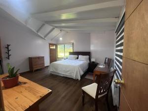 Ένα ή περισσότερα κρεβάτια σε δωμάτιο στο Hospedaje el juncal