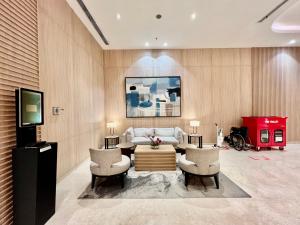 Χώρος καθιστικού στο Engel House at Tokyo Riverside Apartment