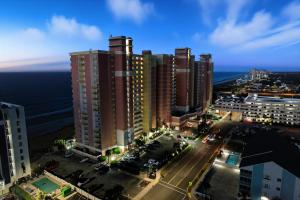 an aerial view of a city with tall buildings at Beautiful Beachfront 2BR2Bath & 2 Balconies in North Myrtle Beach