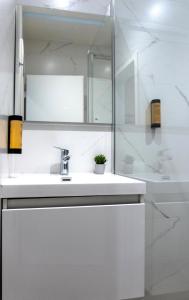 Koupelna v ubytování Modernes Apartment für Monteure, Projektteams und Durchreisende