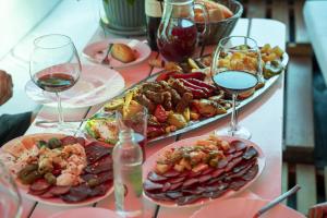 Jídlo v prázdninového domu nebo okolí