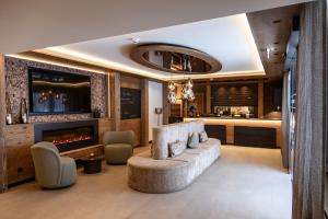 Η κουζίνα ή μικρή κουζίνα στο Wellnesshüttendorf Wiese