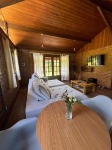 Posezení v ubytování Cactus Chalés & Cabanas em lumiar