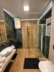 Phòng tắm tại Apartamenty i domki Świerkowe