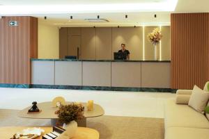 Ο χώρος του λόμπι ή της ρεσεψιόν στο Bristol Castanhal Hotel