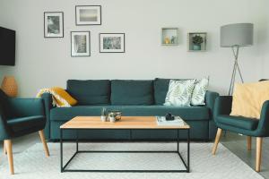 Χώρος καθιστικού στο Ferienhaus Ostseehus